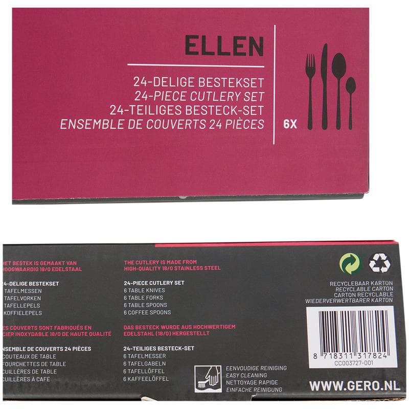 Ellen bestekset - zwart