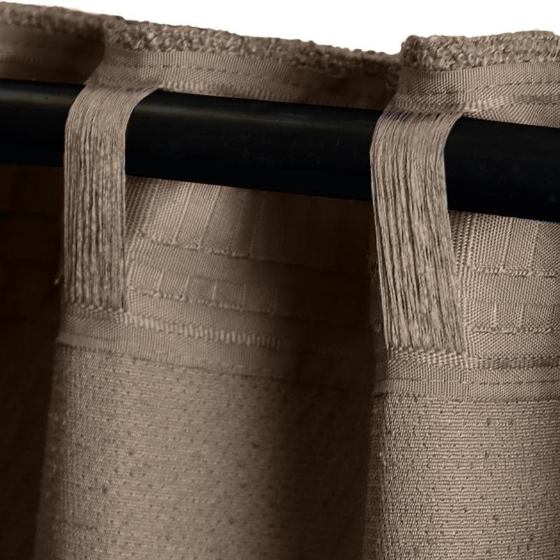 Rideau prêt-à-poser en bouclé - taupe