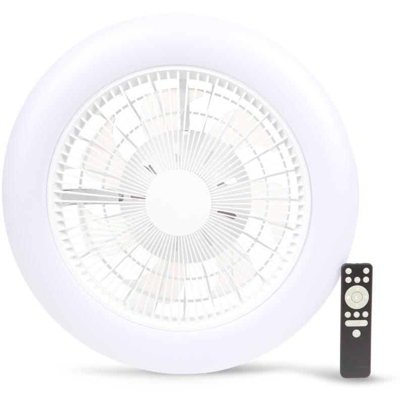 QAZQA plafondventilator met ledlamp – wit