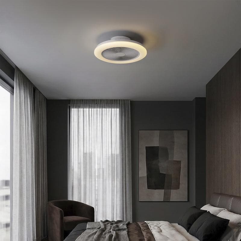 Ventilateur de plafond avec LED QAZQA - blanc