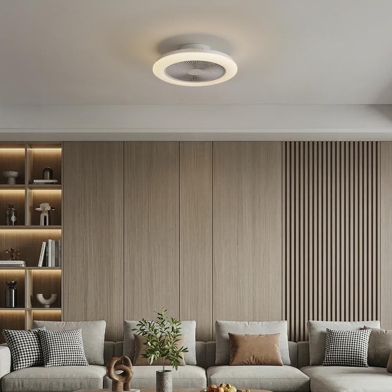 Ventilateur de plafond avec LED QAZQA - blanc