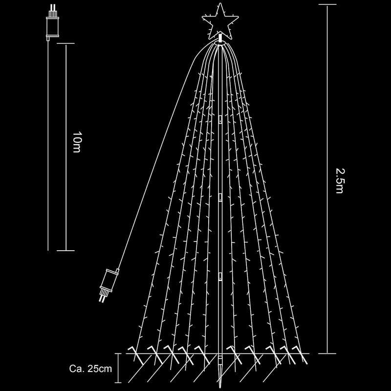 Sapin de Noël en LED pour l'extérieur