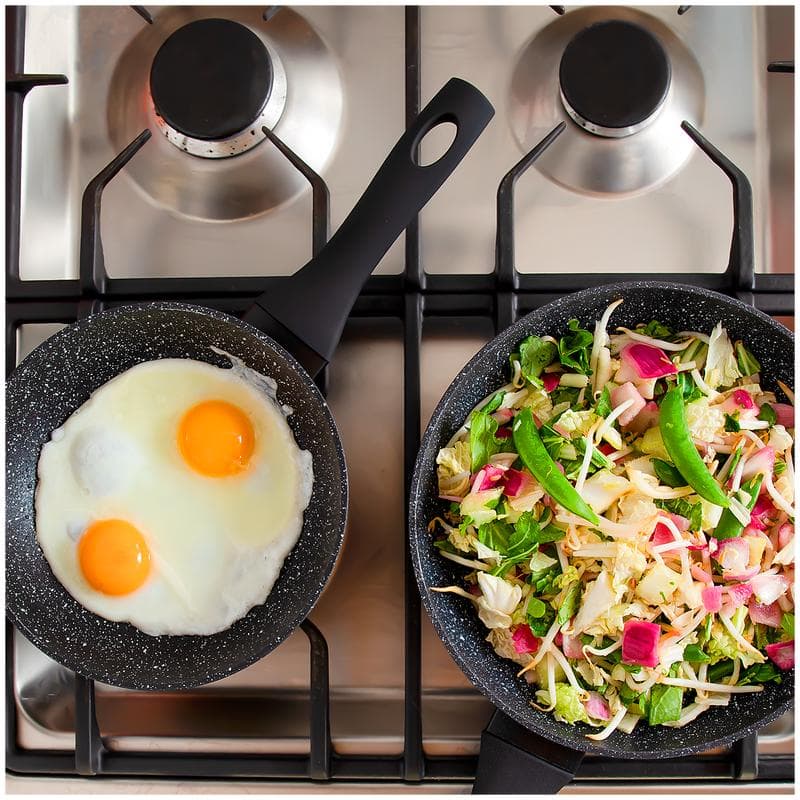 Granite stone koekenpannenset