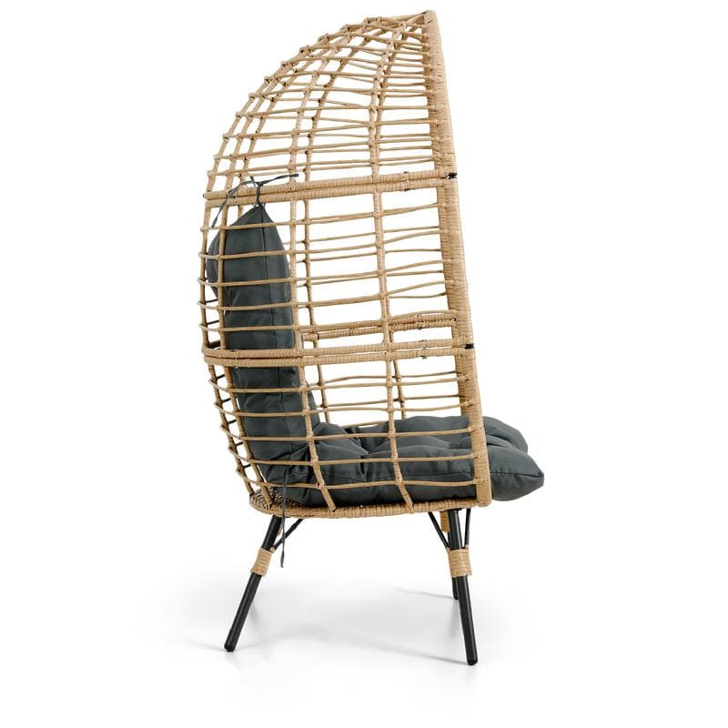 Loungestoel rotan-look