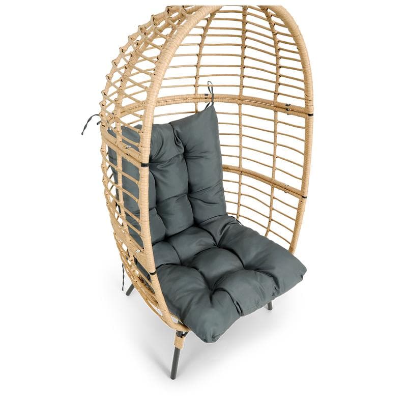 Loungestoel rotan-look