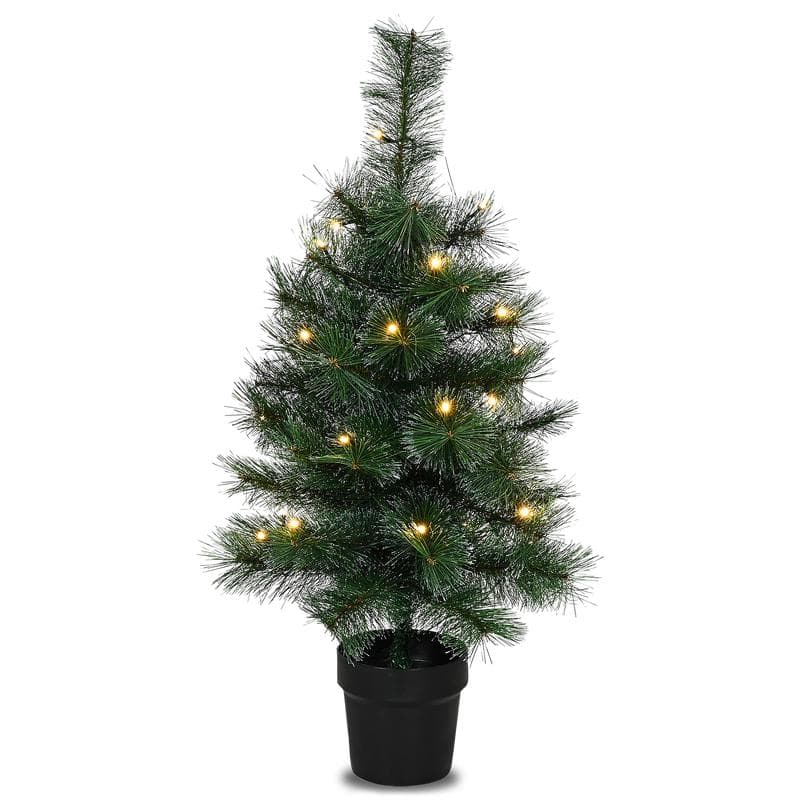 Lot de 2 sapins artificiels et une couronne de Noël