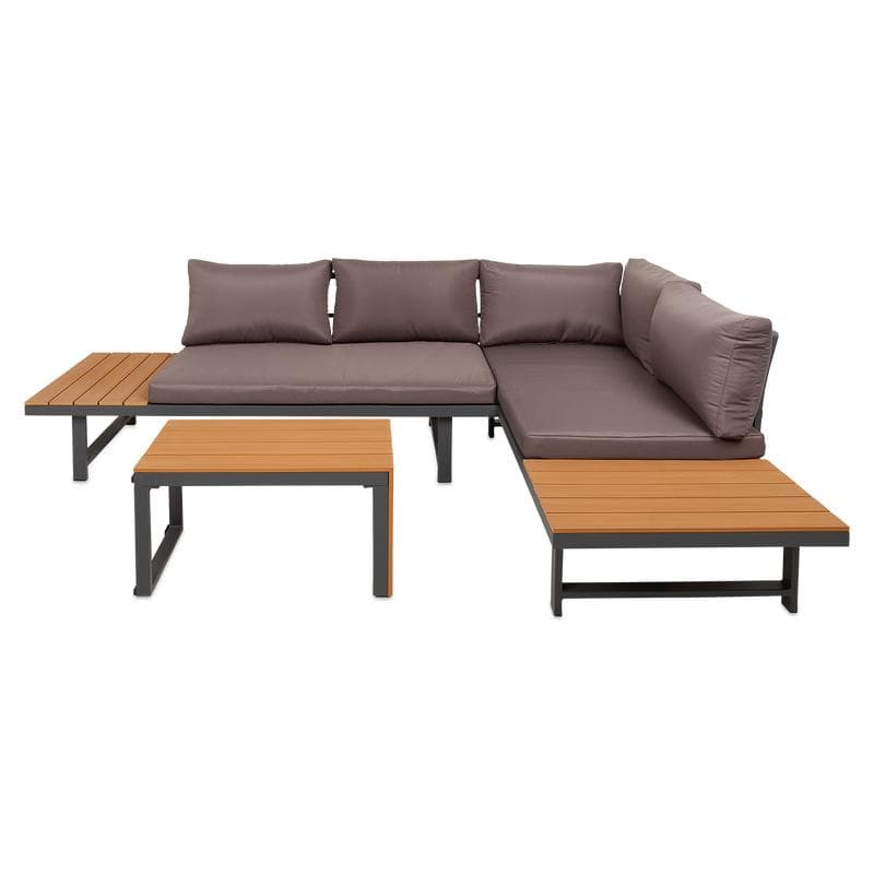 Salon de jardin anthracite - 3 pièces