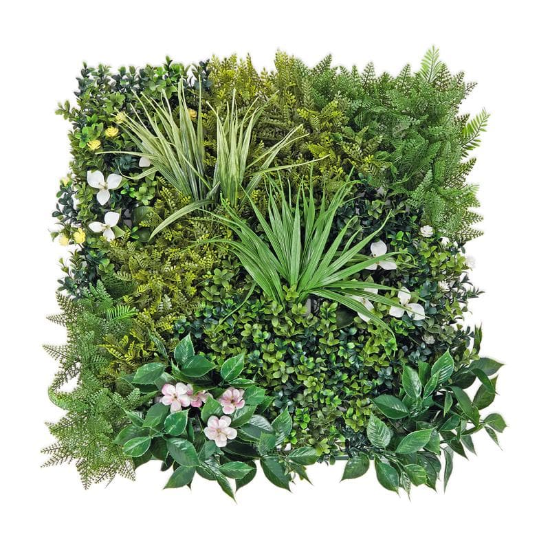 Luxe kunsthagen met bloemen