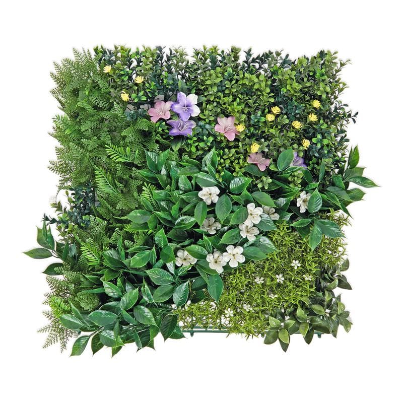 Luxe kunsthagen met bloemen