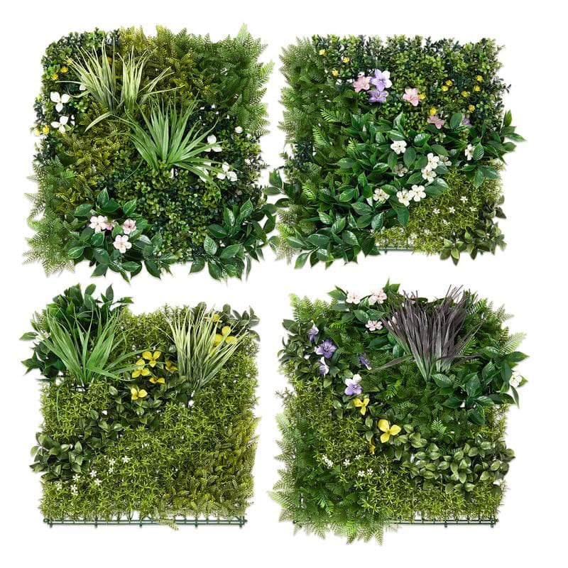 Luxe kunsthagen met bloemen