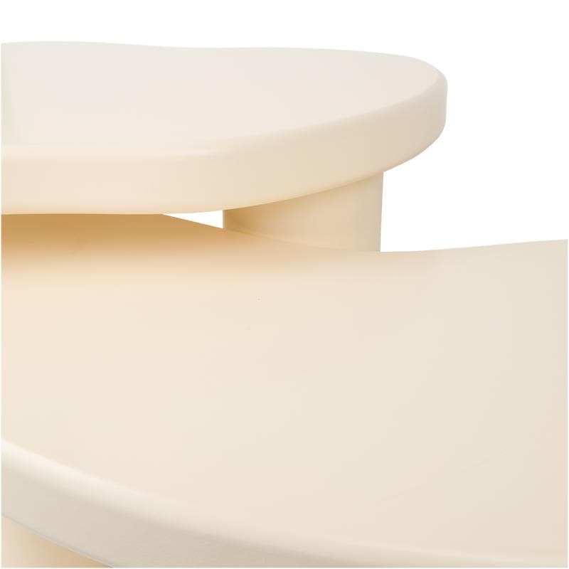 Organische salontafelset - crème-wit