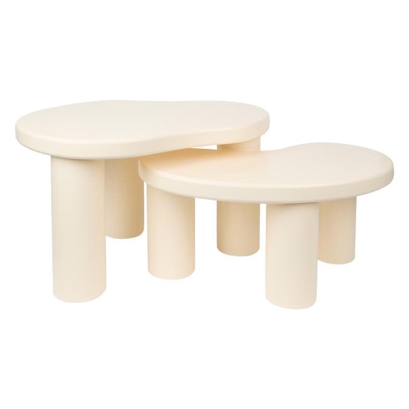 Tables d'appoint asymétriques - crème