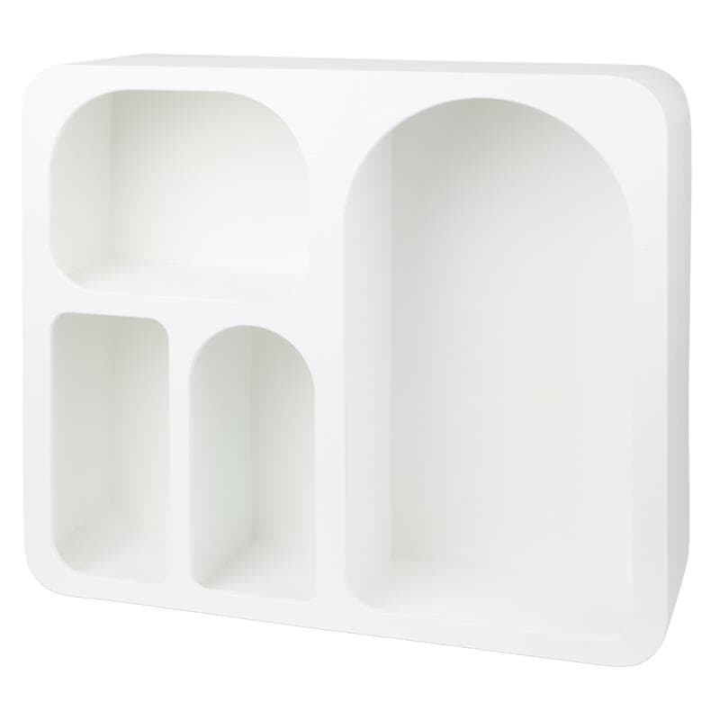 Vakkenkast met organische vormen