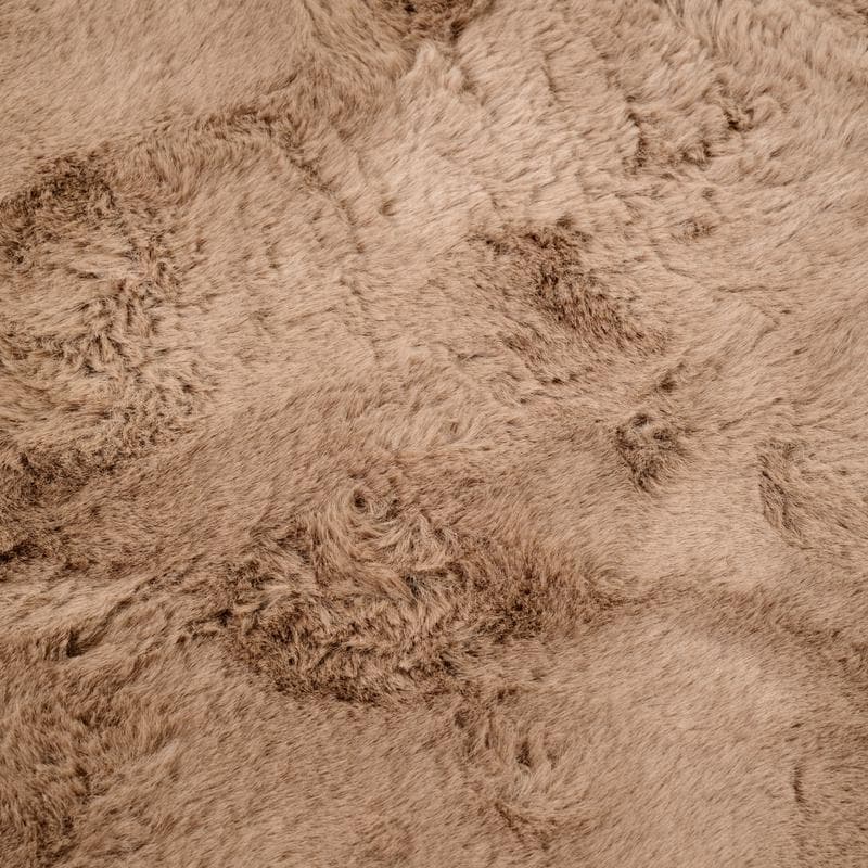 Tapis asymétrique Faux Fur - taupe
