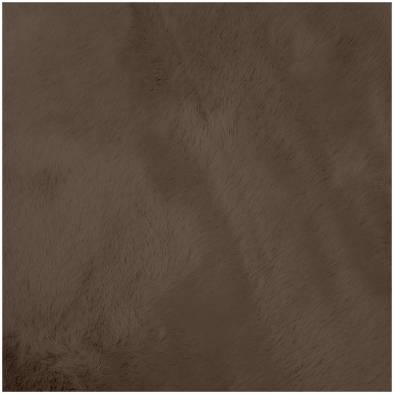 Organisch vloerkleed Faux Fur - donkerbruin