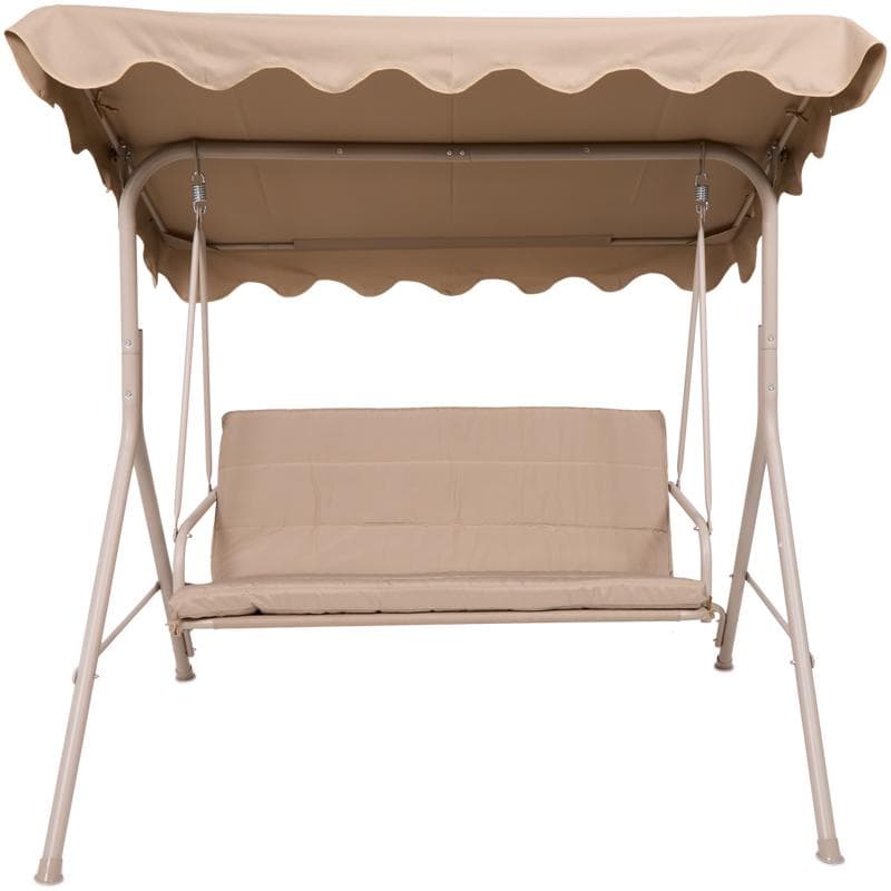 Schommelbank met zonnescherm – crème