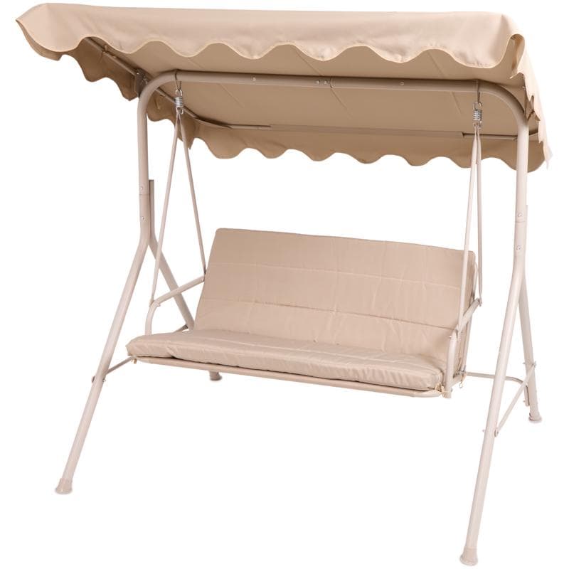 Banc à bascule avec auvent - crème