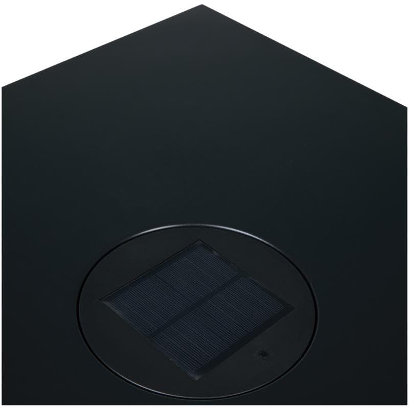 Table de bar avec LED solaire - noir