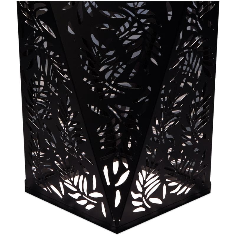 Table de bar avec LED solaire - noir