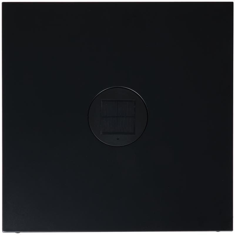 Bartafel met solarverlichting - zwart