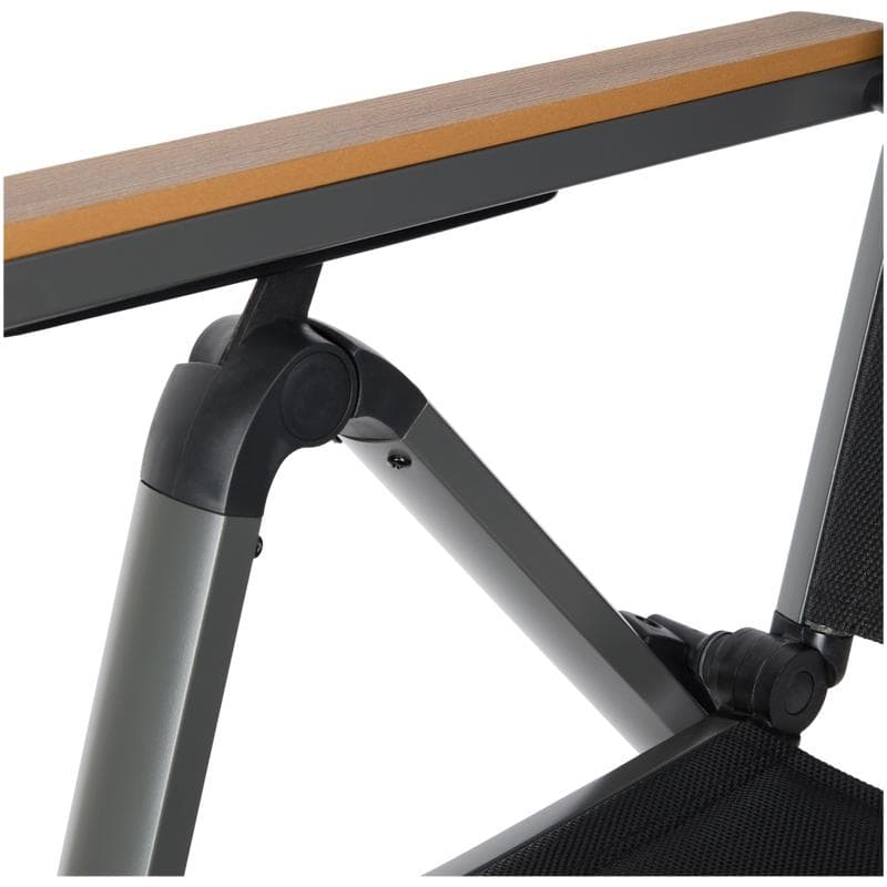 Verstelbare tuinstoelen met geïntegreerd kussen – zwart