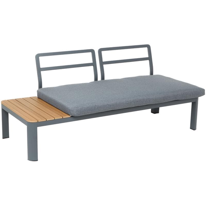 Salon de jardin modulable 3 pièces - gris