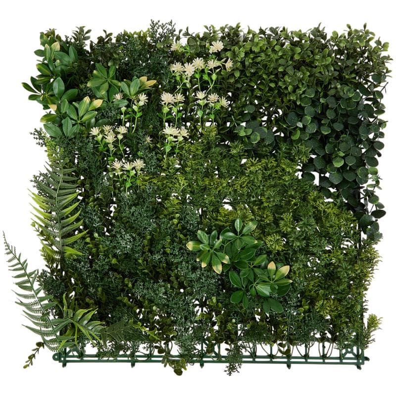 Mur végétal artificiel premium avec fleurs