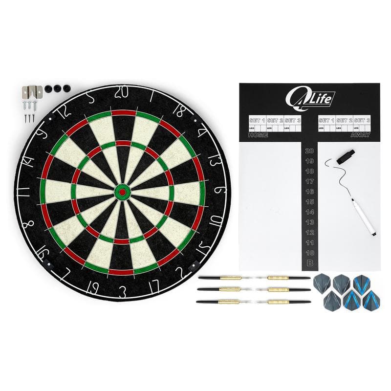 Sisal dartboard set inclusief pijltjes