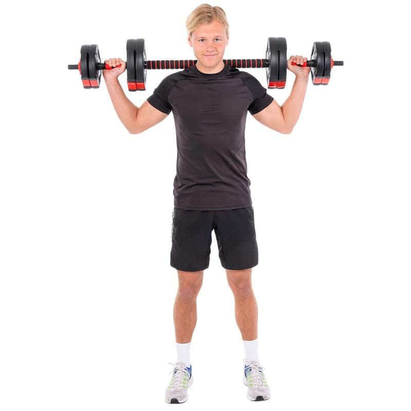 Q4Life dumbbells en barbells set