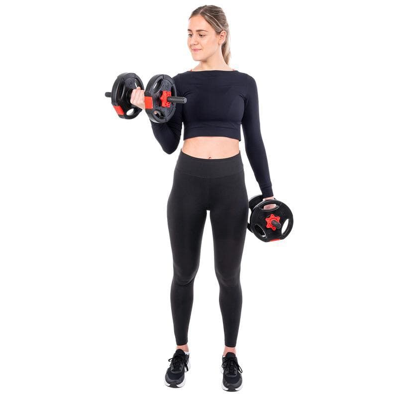 Q4Life dumbbells en barbells set