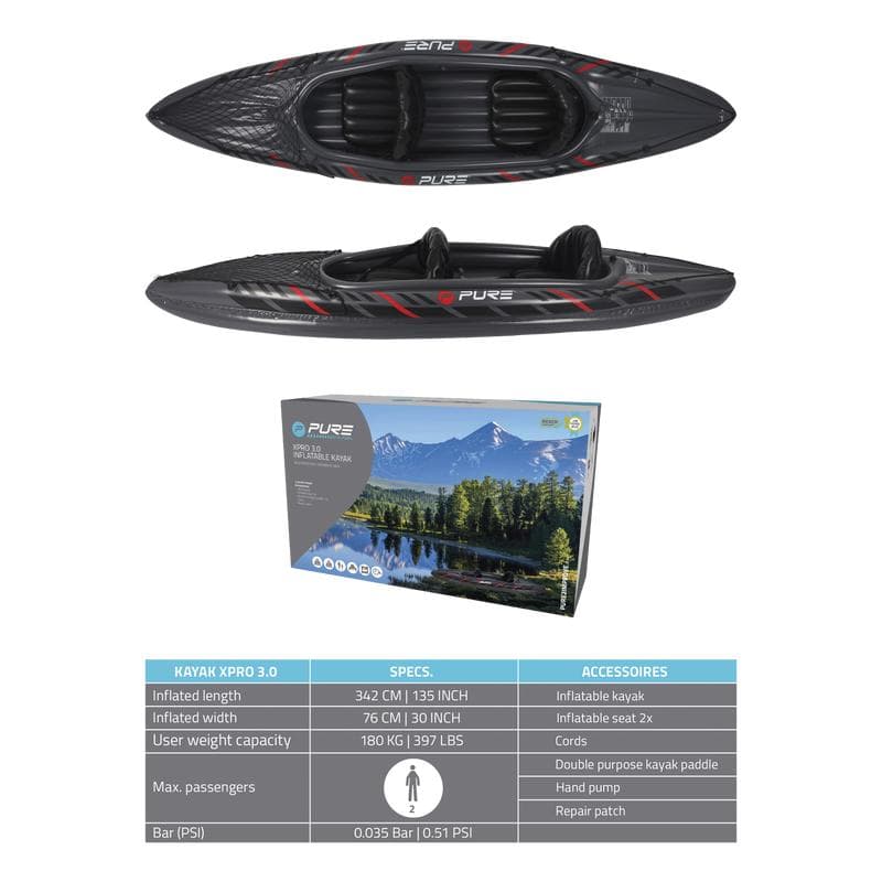 Kayak gonflable 2 places