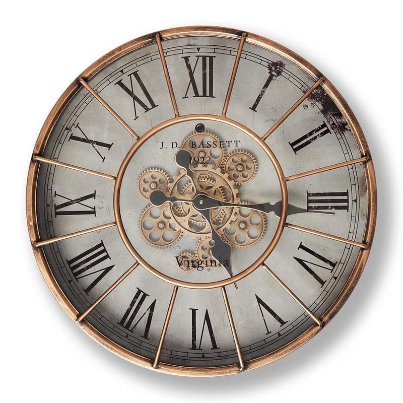 Horloge murale avec engrenages