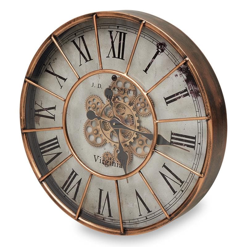 Horloge murale avec engrenages