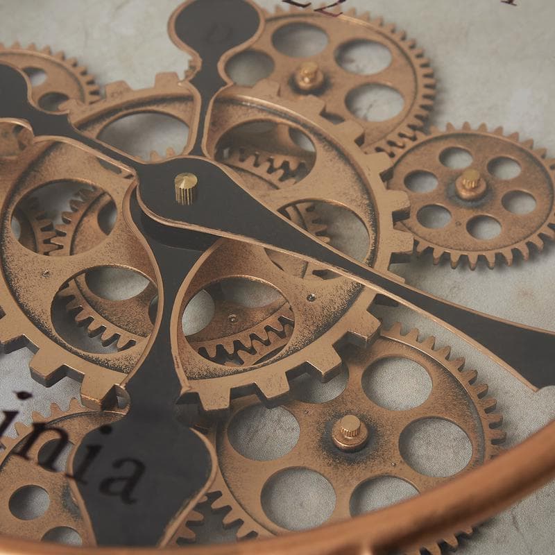 Horloge murale avec engrenages