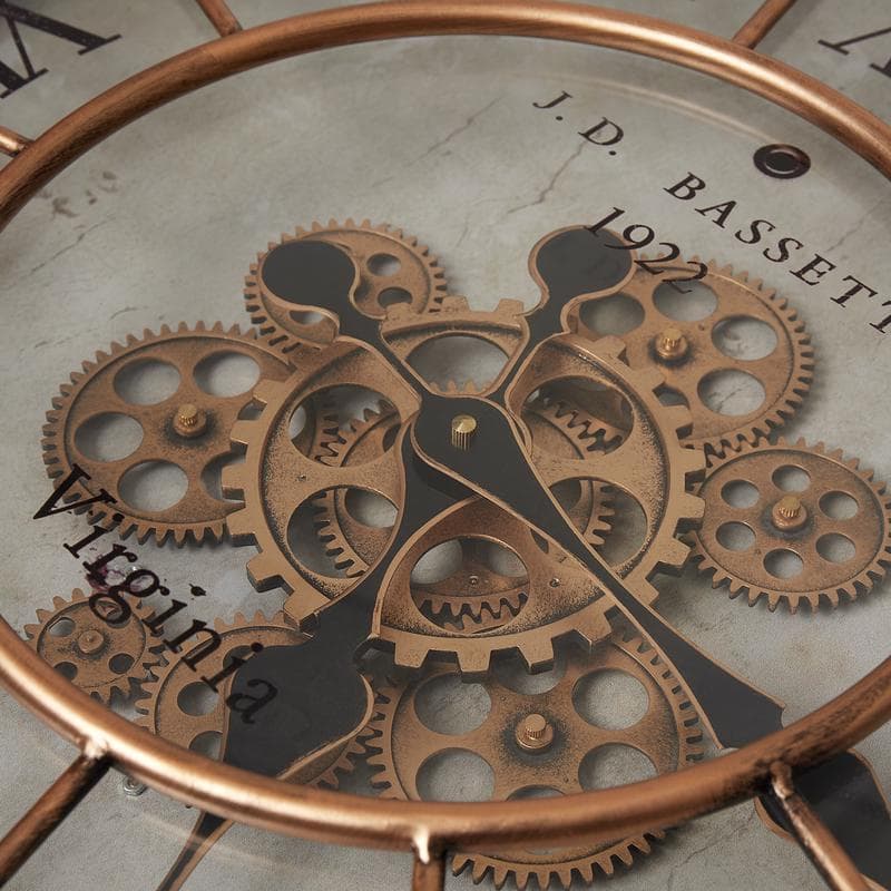 Horloge murale avec engrenages