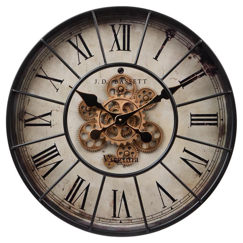 Horloge murale avec engrenages