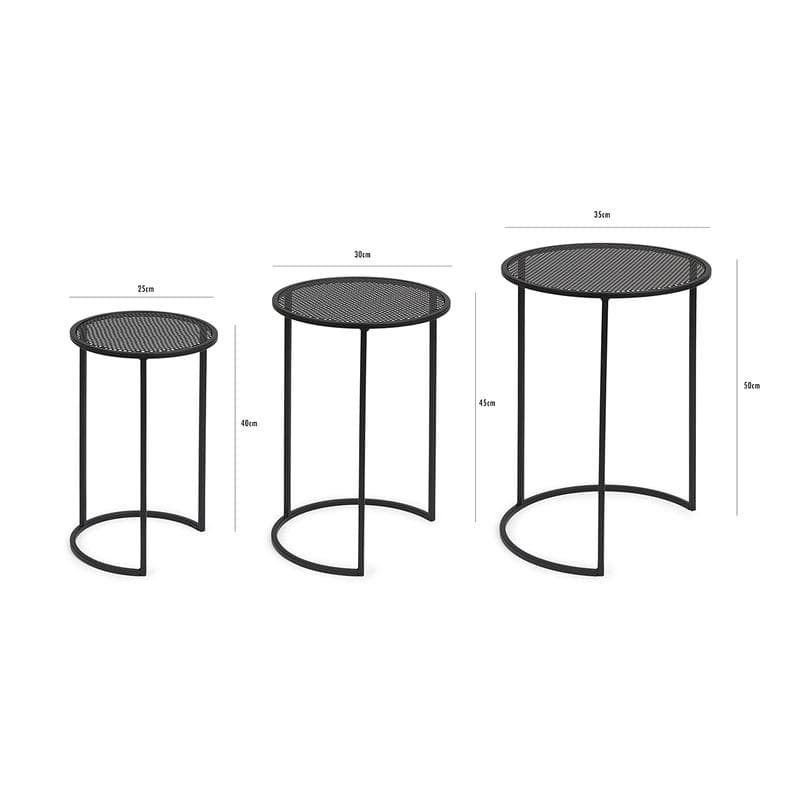 Bijzettafels Zwart - metaal