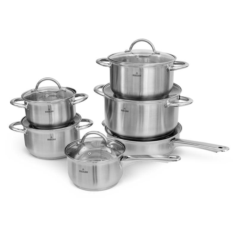 Buccan pannenset - rvs zilver