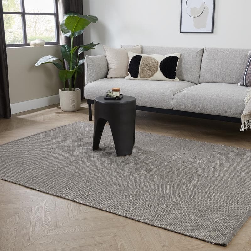 Tapis en laine - gris