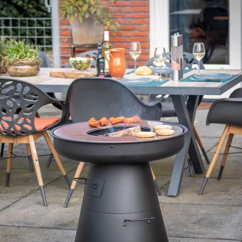 Vuurkorf met bakplaat & grill