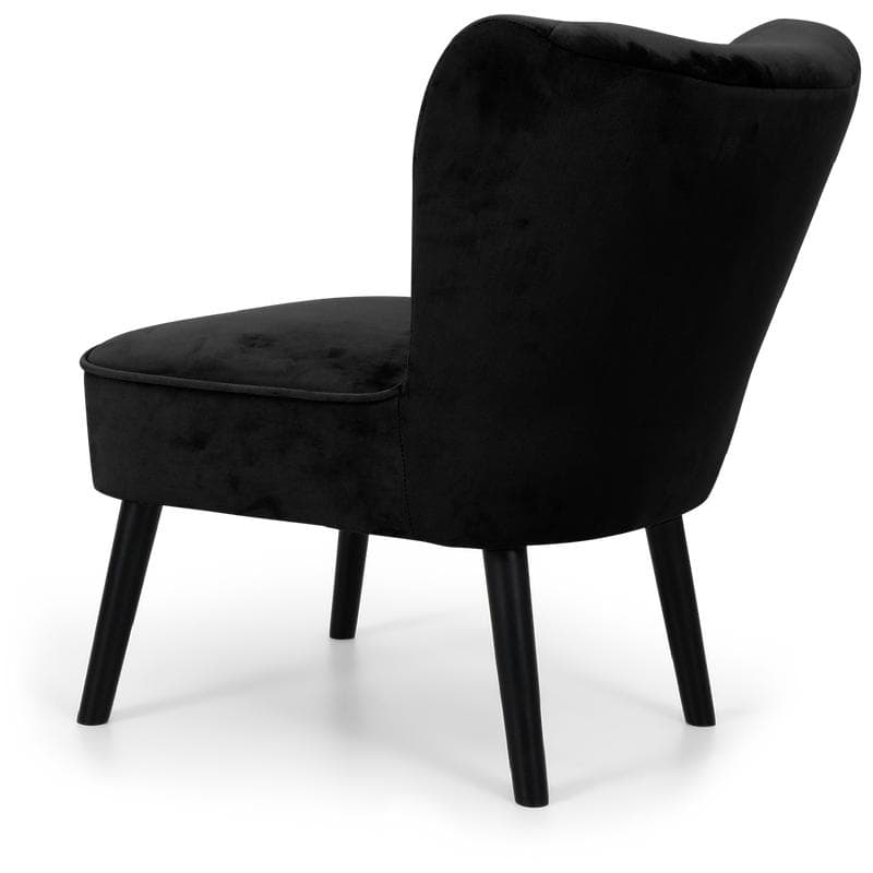 Velvet fauteuil zwart