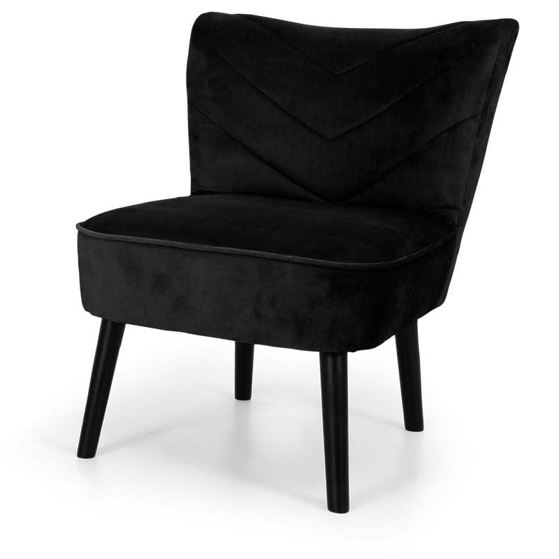Velvet fauteuil zwart