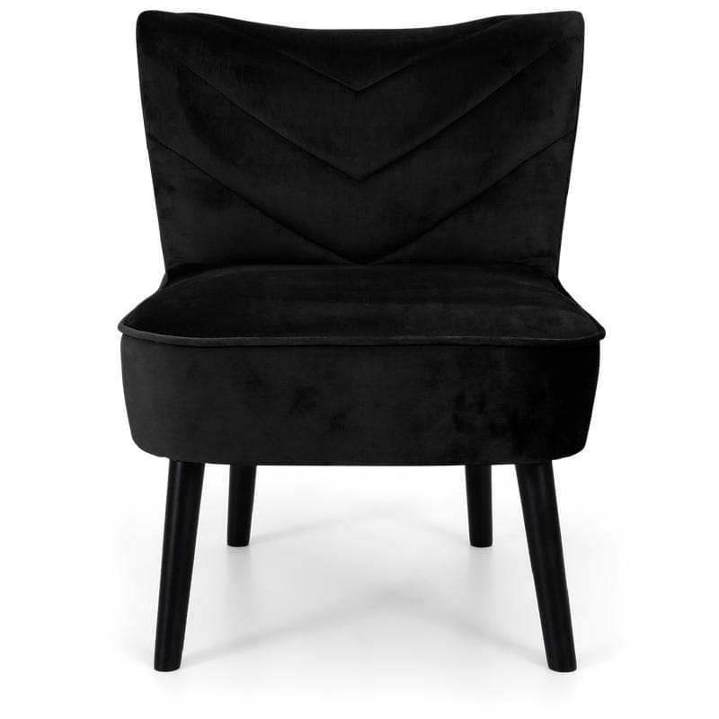 Velvet fauteuil zwart