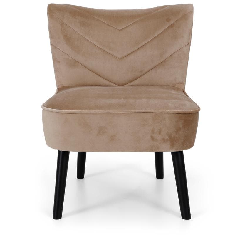Velvet fauteuil champagne