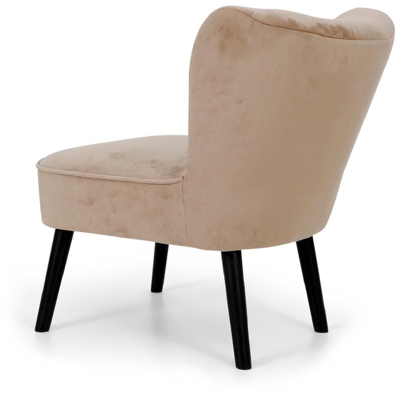 Velvet fauteuil champagne
