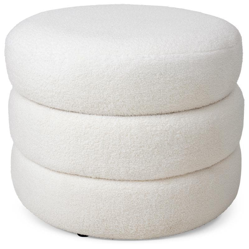 Teddy luxe opbergpoef - wit