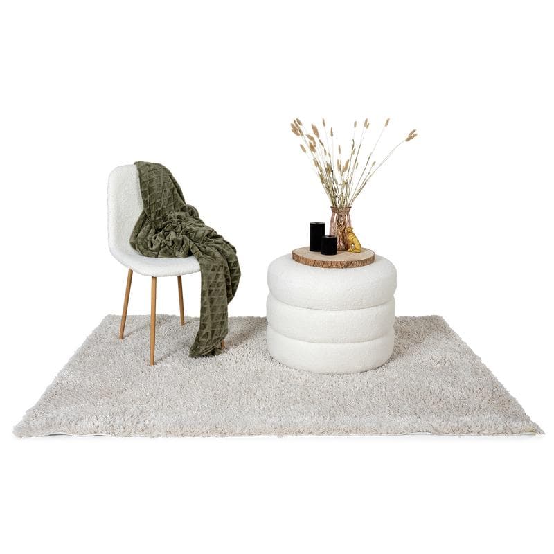 Teddy luxe opbergpoef - wit