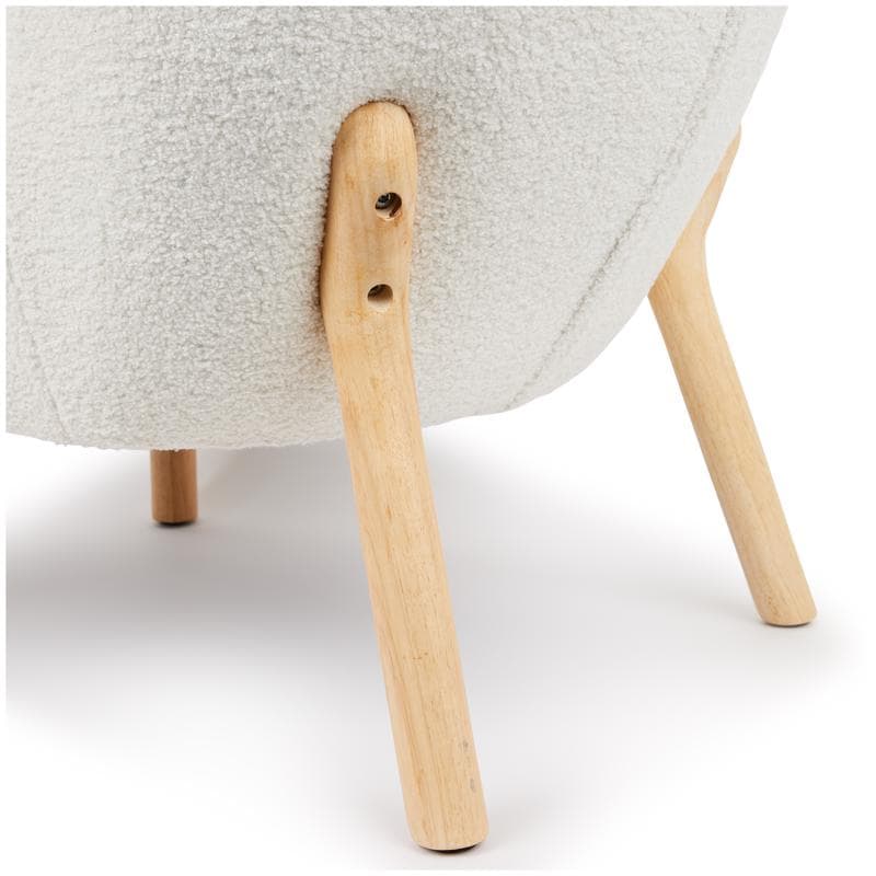 Fauteuil en teddy - blanc