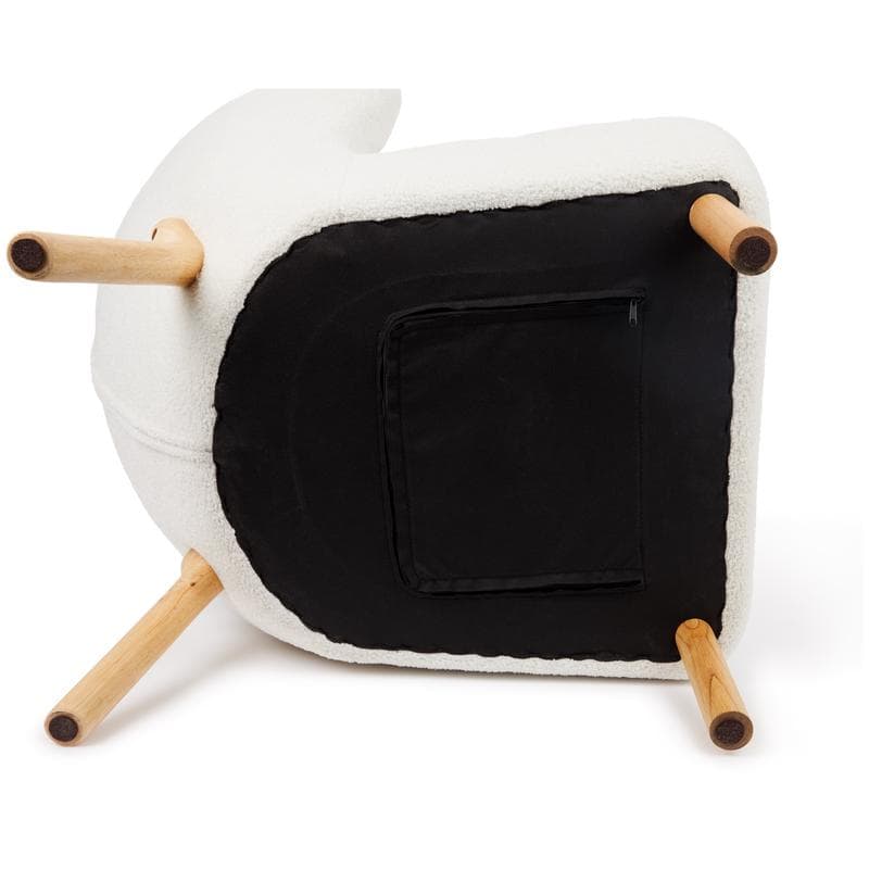Fauteuil en teddy - blanc