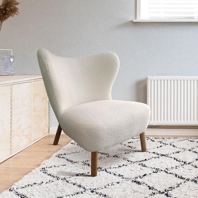 Fauteuil en teddy - blanc